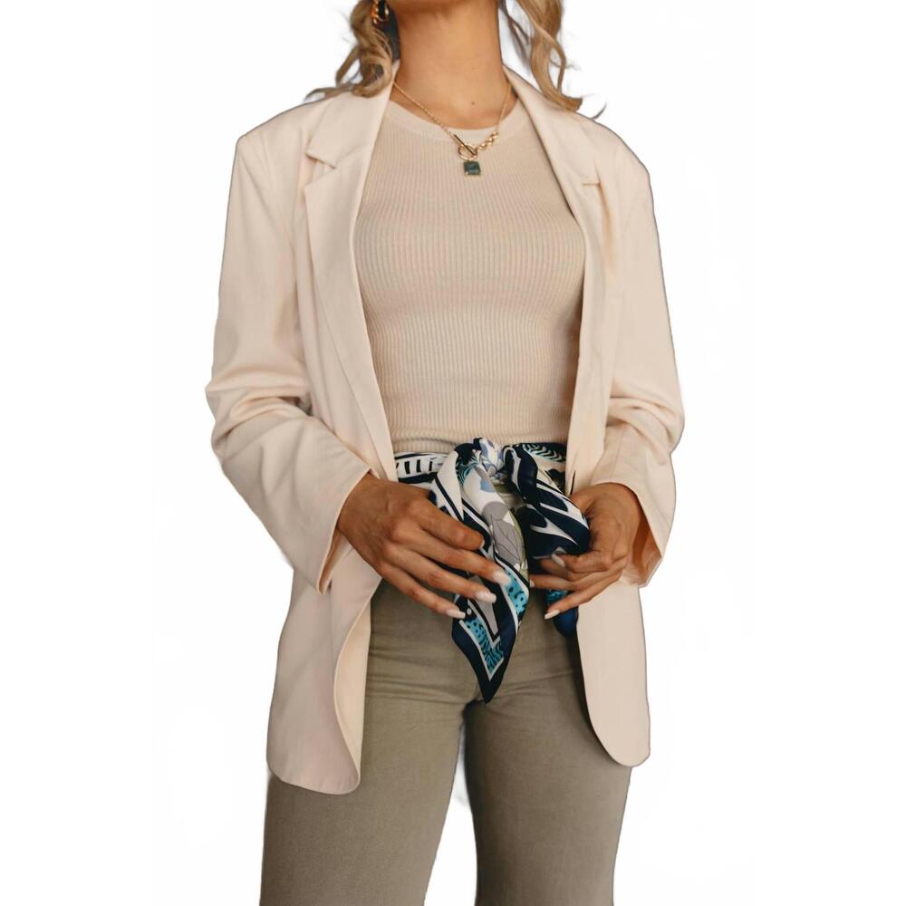 NEW MISS LOVE oversized blazer in cream